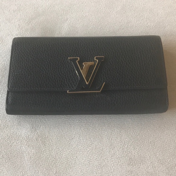 LOUIS VUITTON BLACK & PINK LV Capucines WALLET - Picture 2 of 7